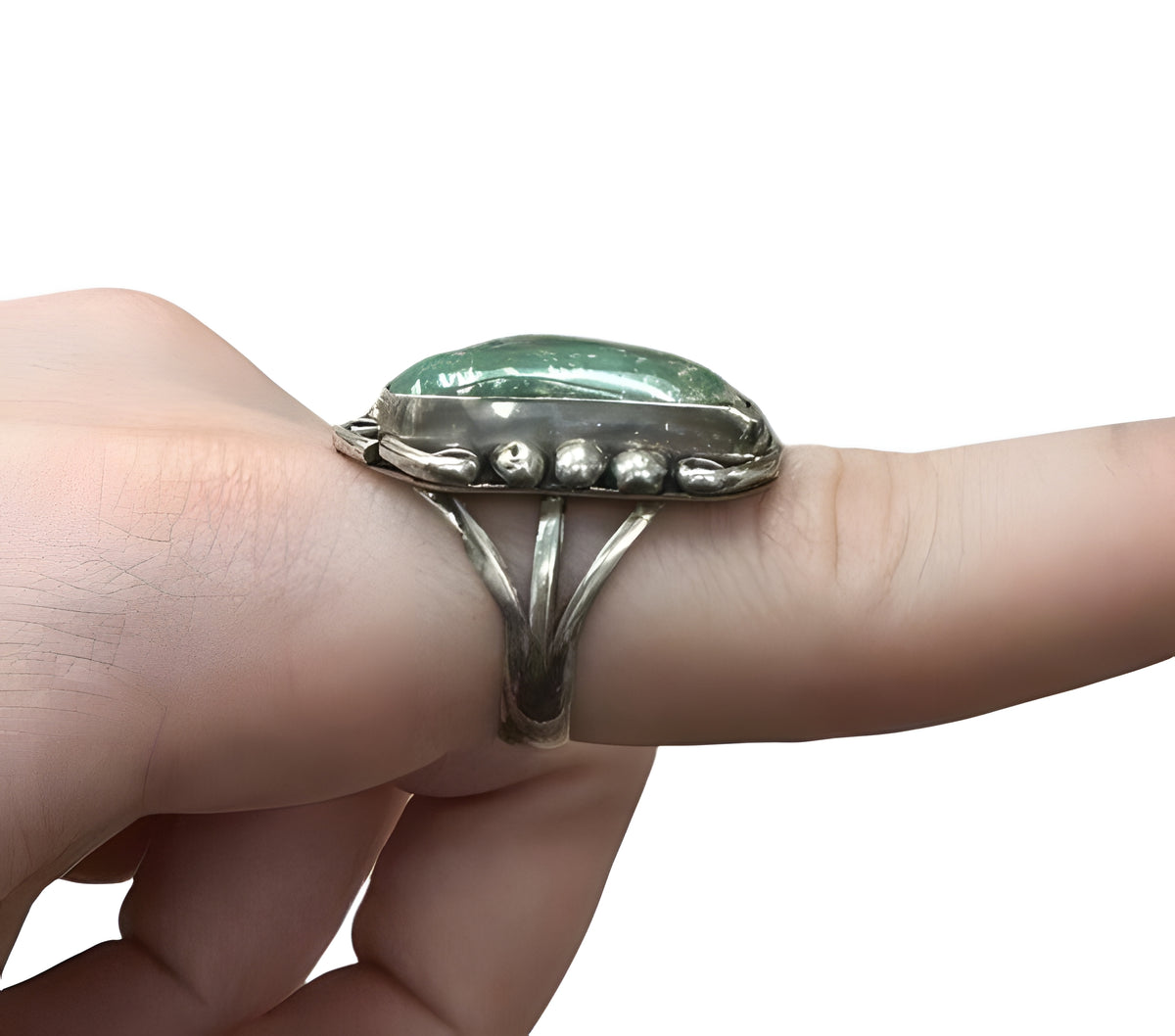 Sterling Silver Genuine Turquoise Ring size 7