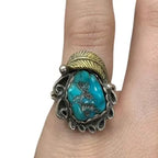 Sterling Silver Navajo Turquoise Ring size 6