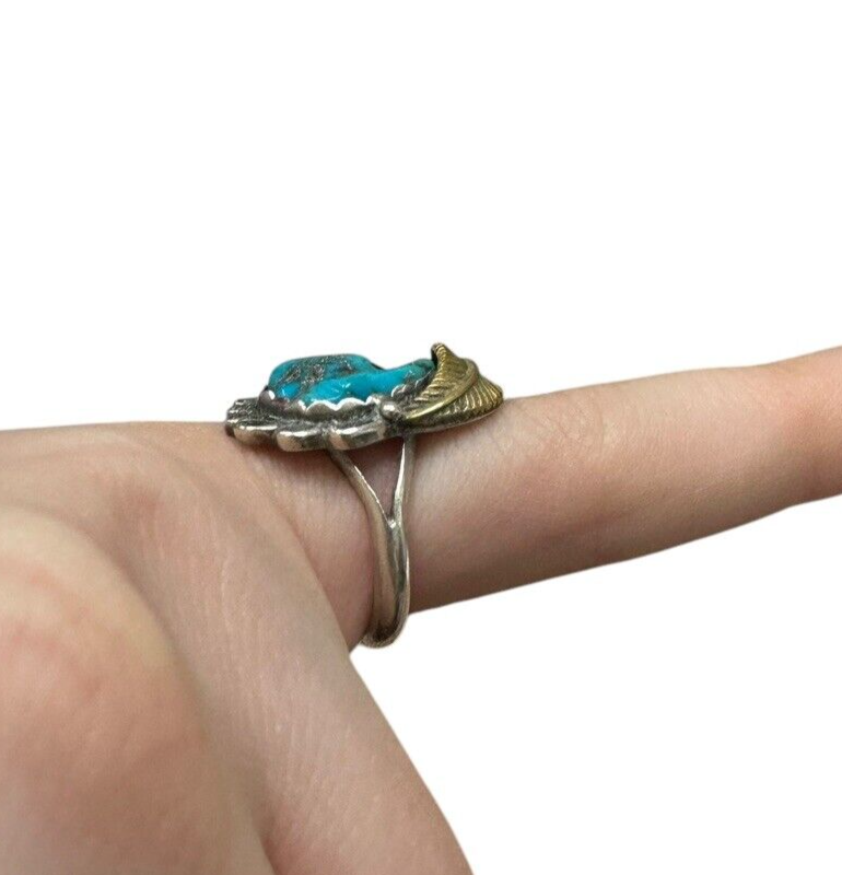 Sterling Silver Navajo Turquoise Ring size 6