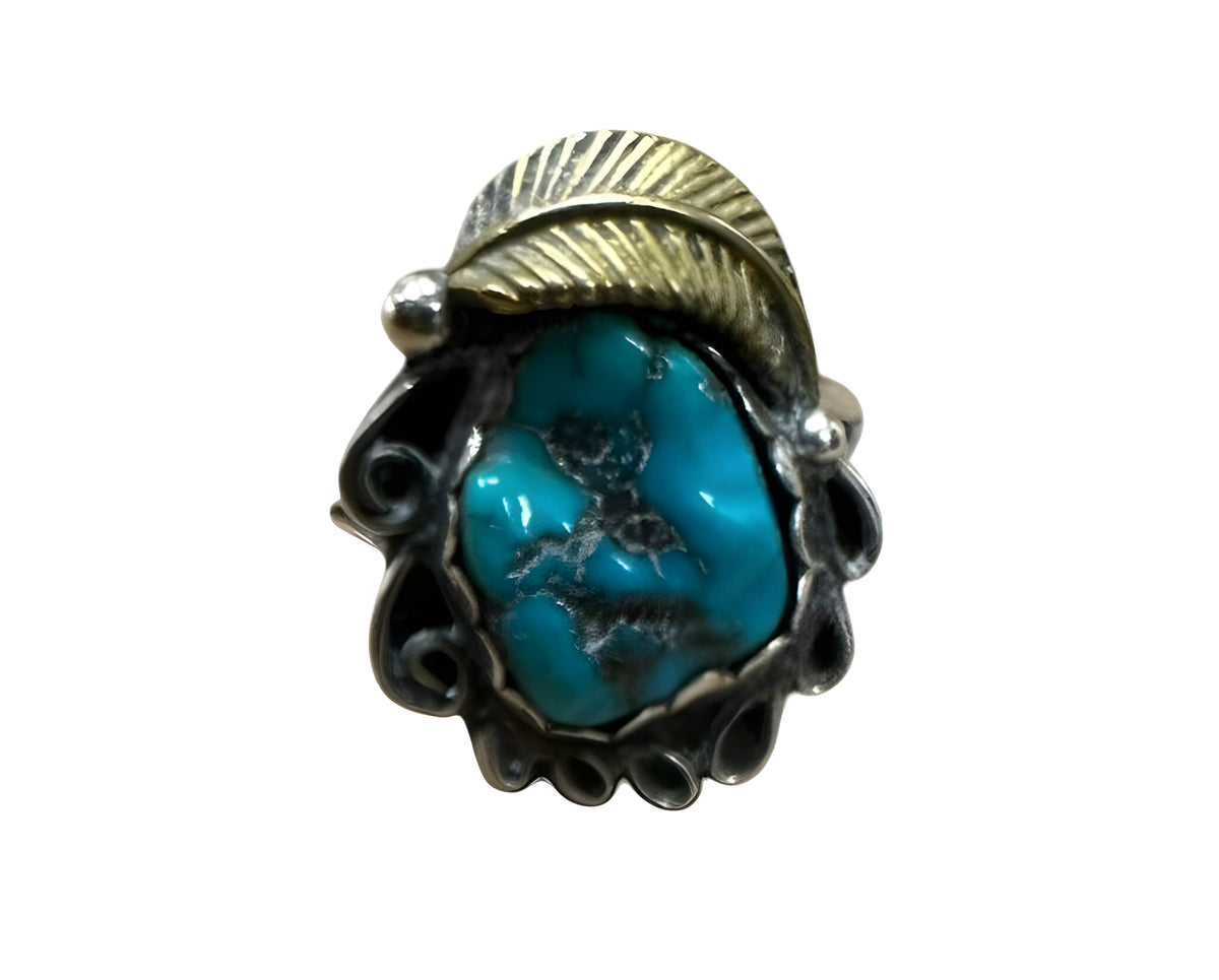 Sterling Silver Navajo Turquoise Ring size 6
