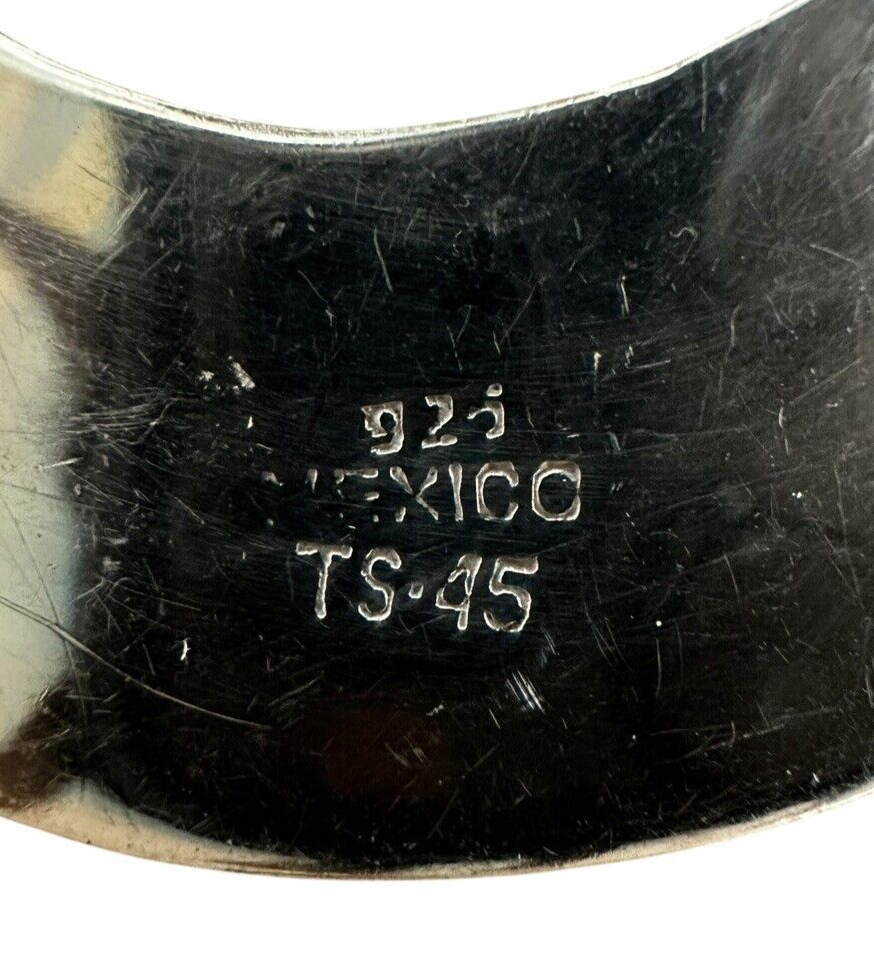 Sterling Silver Avant Garde Door Knocker Clip On Earrings