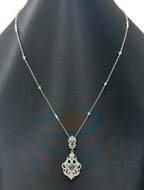 JWBR Sterling Silver Fleur De Lis Necklace 18 inches