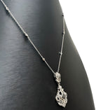 JWBR Sterling Silver Fleur De Lis Necklace 18 inches