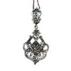 JWBR Sterling Silver Fleur De Lis Necklace 18 inches