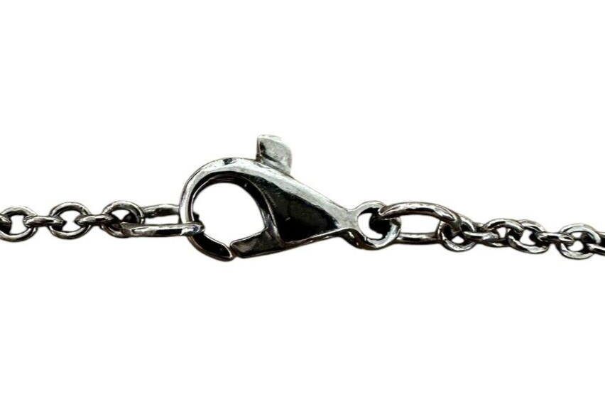 18kt White Gold "Diamonds by the Yard" Style Necklace 18.75in