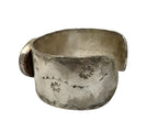 Sterling Silver Cuff Bracelet With Large Oval Black Onyx