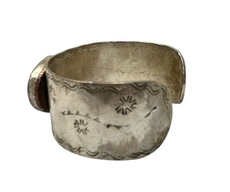 Sterling Silver Cuff Bracelet With Large Oval Black Onyx