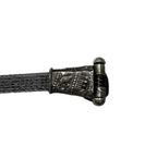 Sterling Silver Flexible Link Bracelet With Flower Details