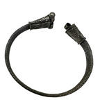 Sterling Silver Flexible Link Bracelet With Flower Details