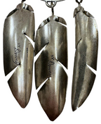 Single Sterling Silver Turquoise Feather Earring