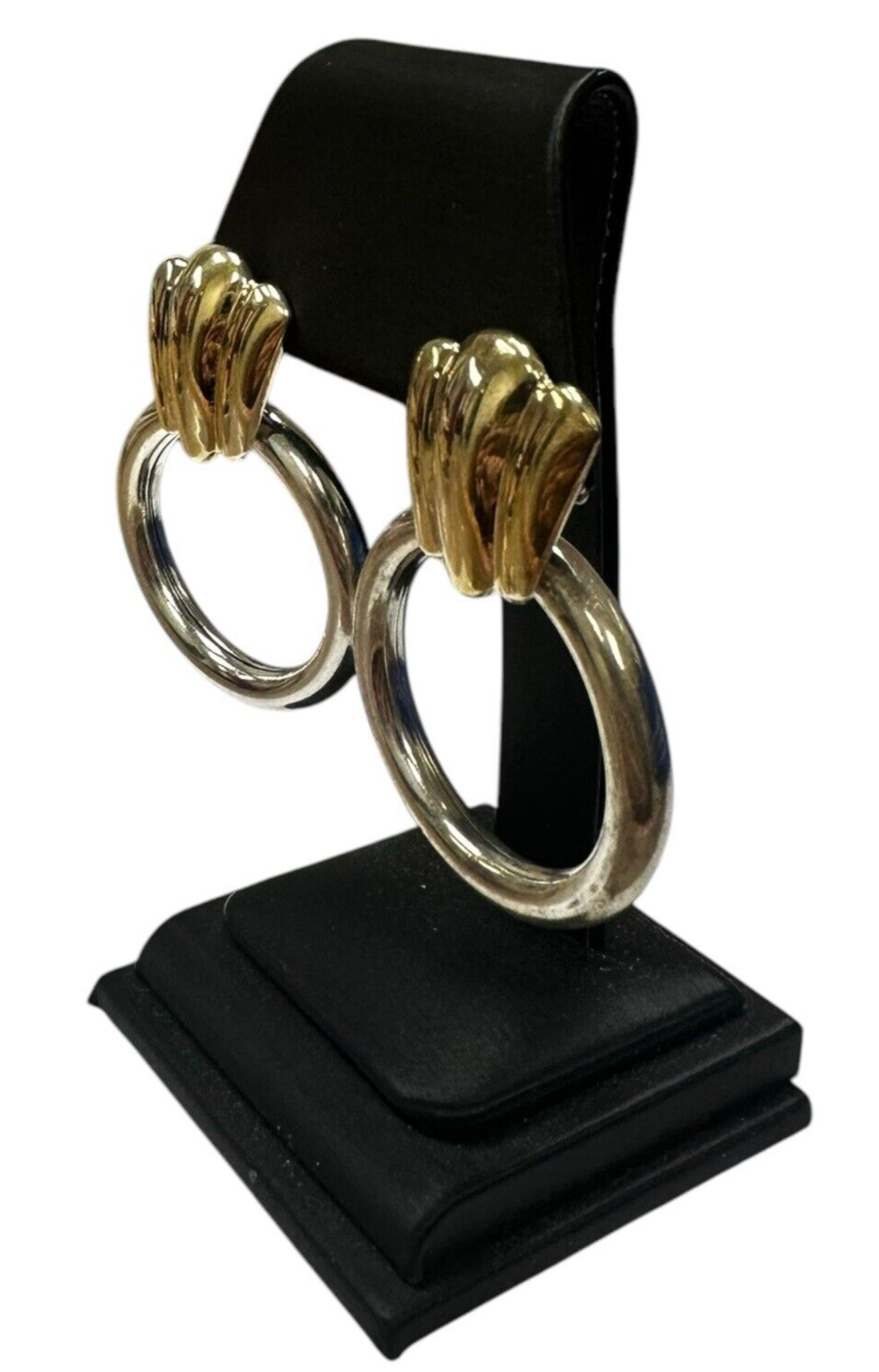 Sterling Silver And Gold Mixed Earrings