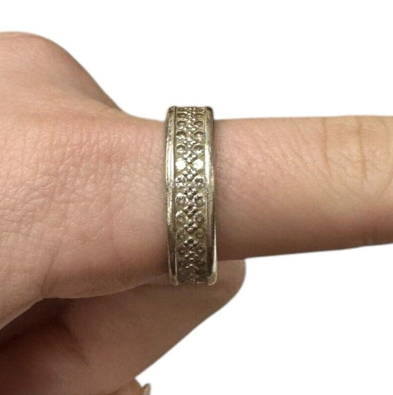 Sterling Silver Cubic Zirconia Ring size 9.75