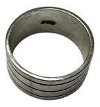 Sterling Silver Vintage Mexico Lined Wide Band Ring Size 9