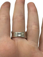 Sterling Silver Robert Lee Morris Modernist Wedged Ban Ring Size 5.75