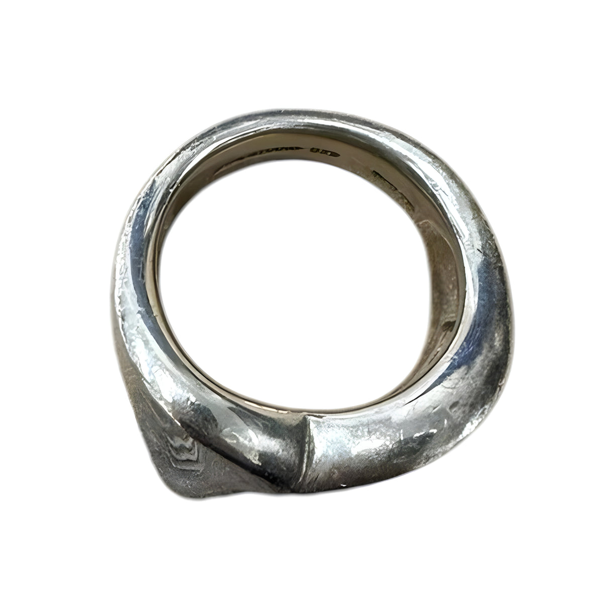 Sterling Silver Robert Lee Morris Modernist Wedged Ban Ring Size 5.75