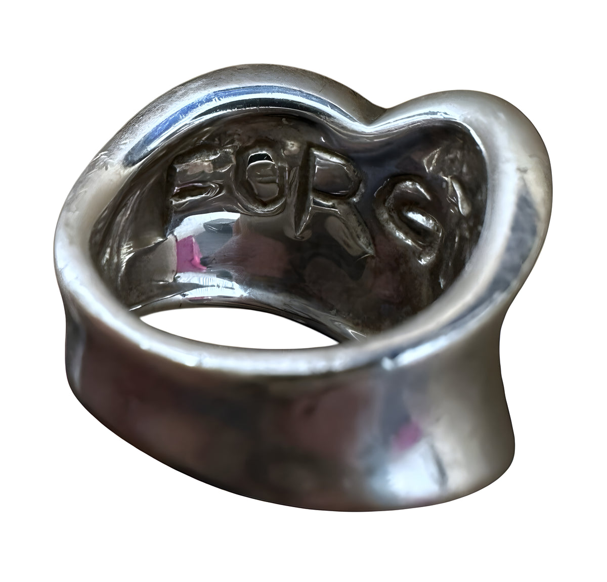 Sterling Silver Robert Lee Morris Modernist Wedged Ban Ring Size 5.75