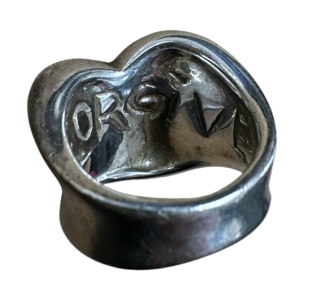 Sterling Silver Robert Lee Morris Modernist Wedged Ban Ring Size 5.75