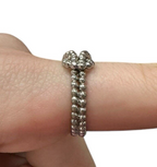Sterling Silver Knot Bead Ring