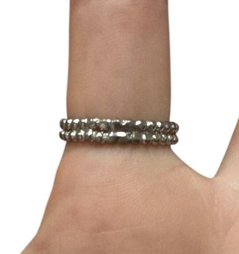 Sterling Silver Knot Bead Ring