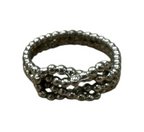 Sterling Silver Knot Bead Ring