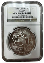 1989 China Silver Panda 10 Yuan S10Y NGC