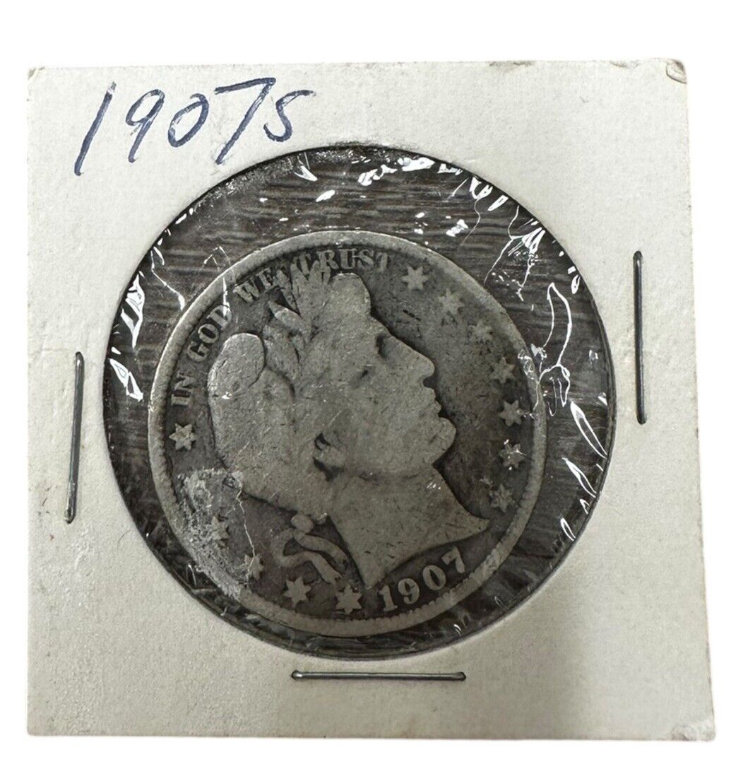 1907-S 50C Barber Half Dollar