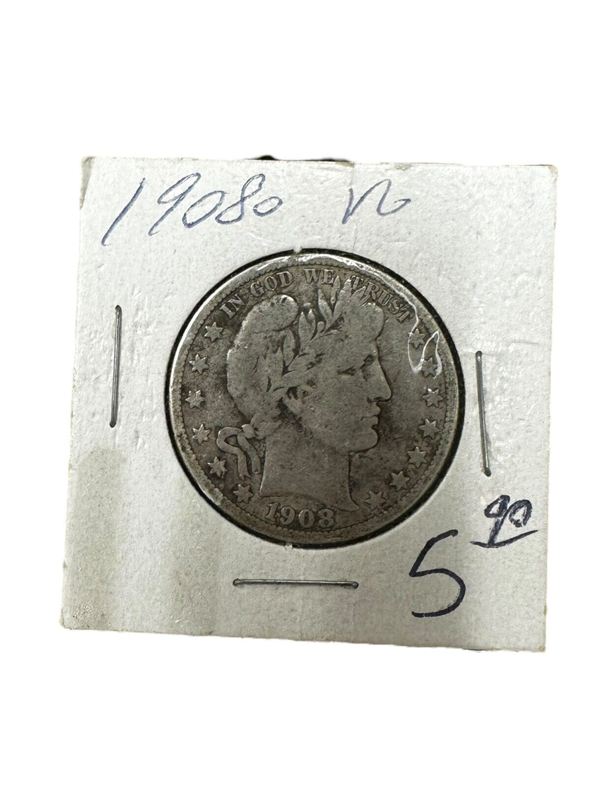1908-O 50C Barber Half Dollar