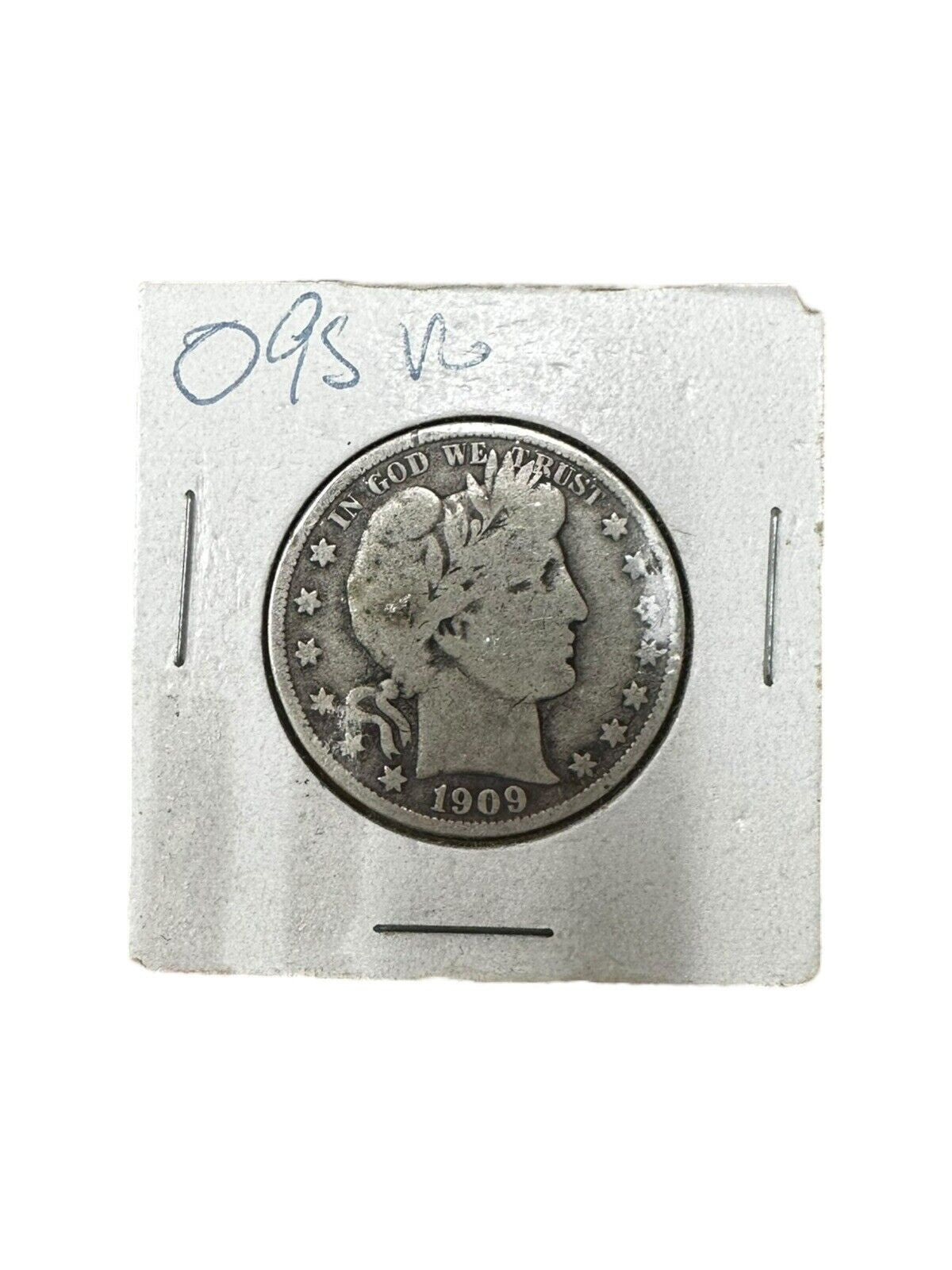 1909-S 50C Barber Half Dollar