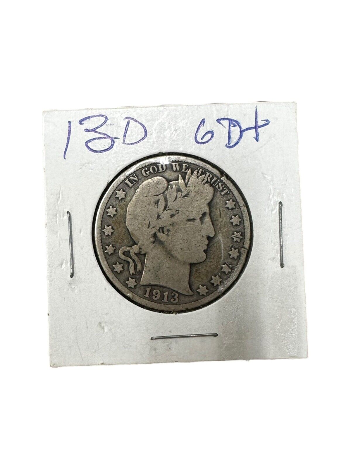 1913-D Barber Silver Half Dollar