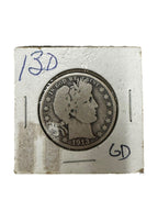 1913 D Barber Half Dollar