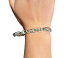 1930's Platinum and 1.90 ctw Diamond Bracelet with 1.00ctw of Emeralds