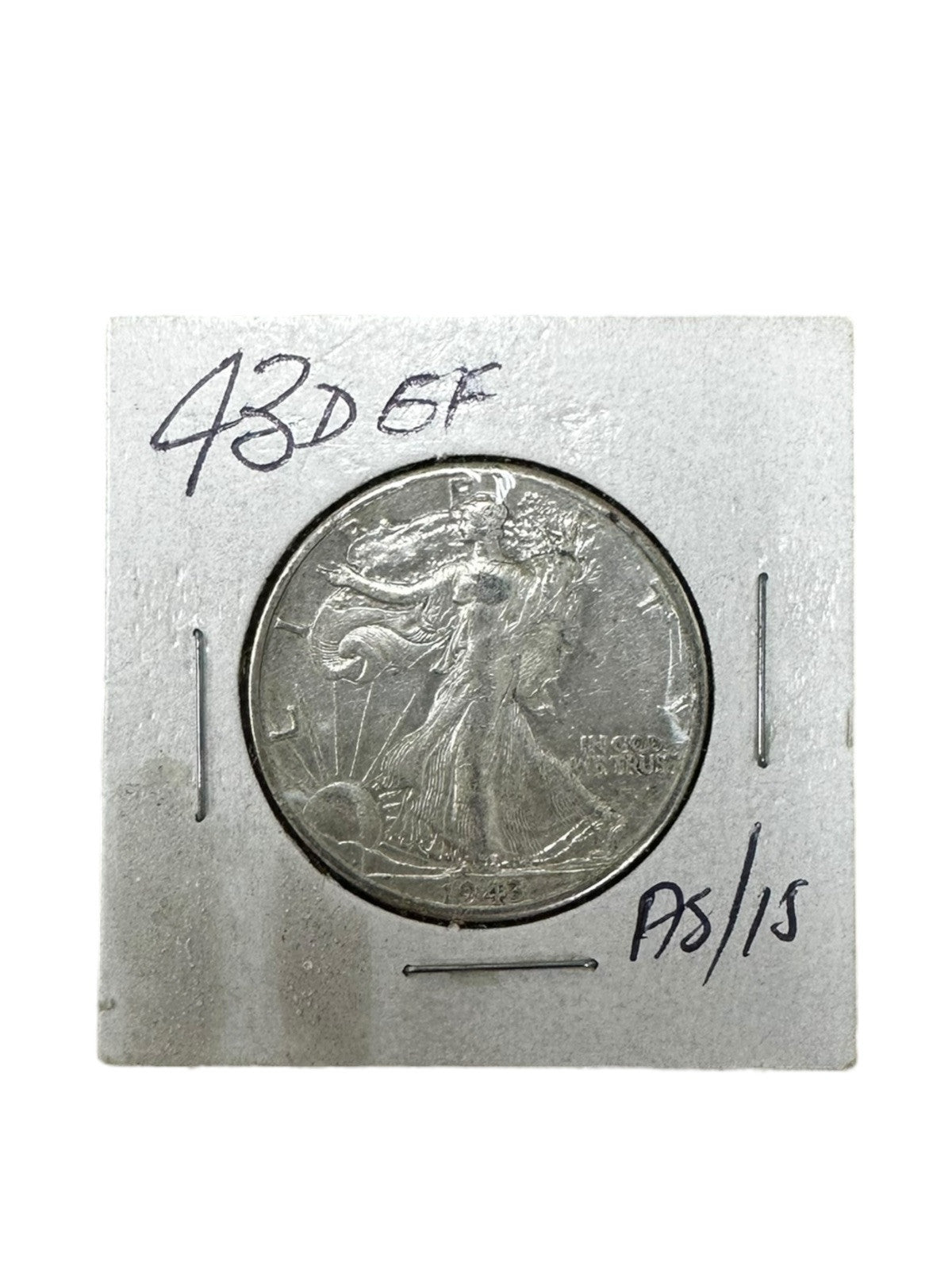 1943 D 50C Walking Liberty Half Dollar EF