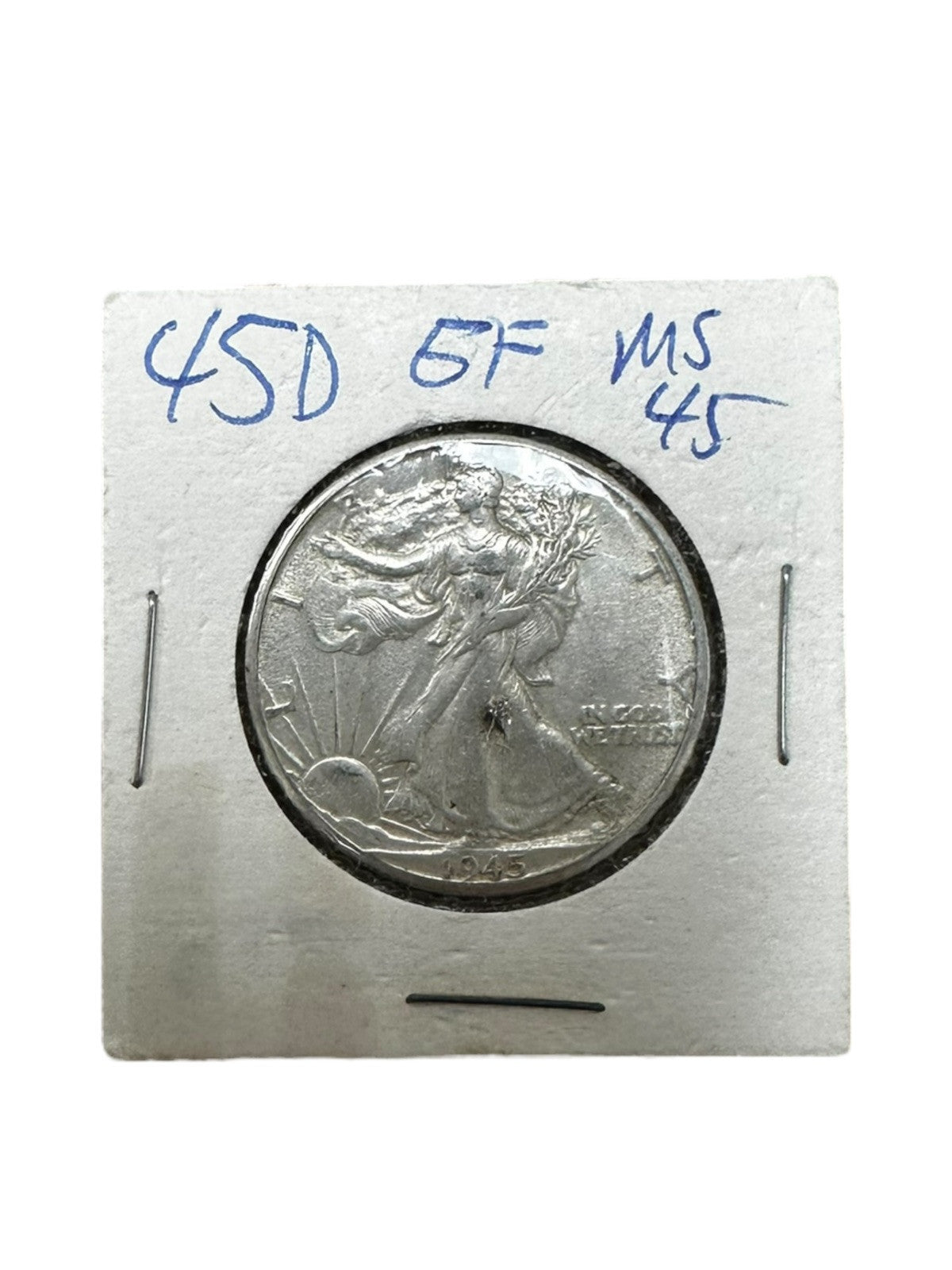 1945-D 50C Walking Liberty Half Dollar EF