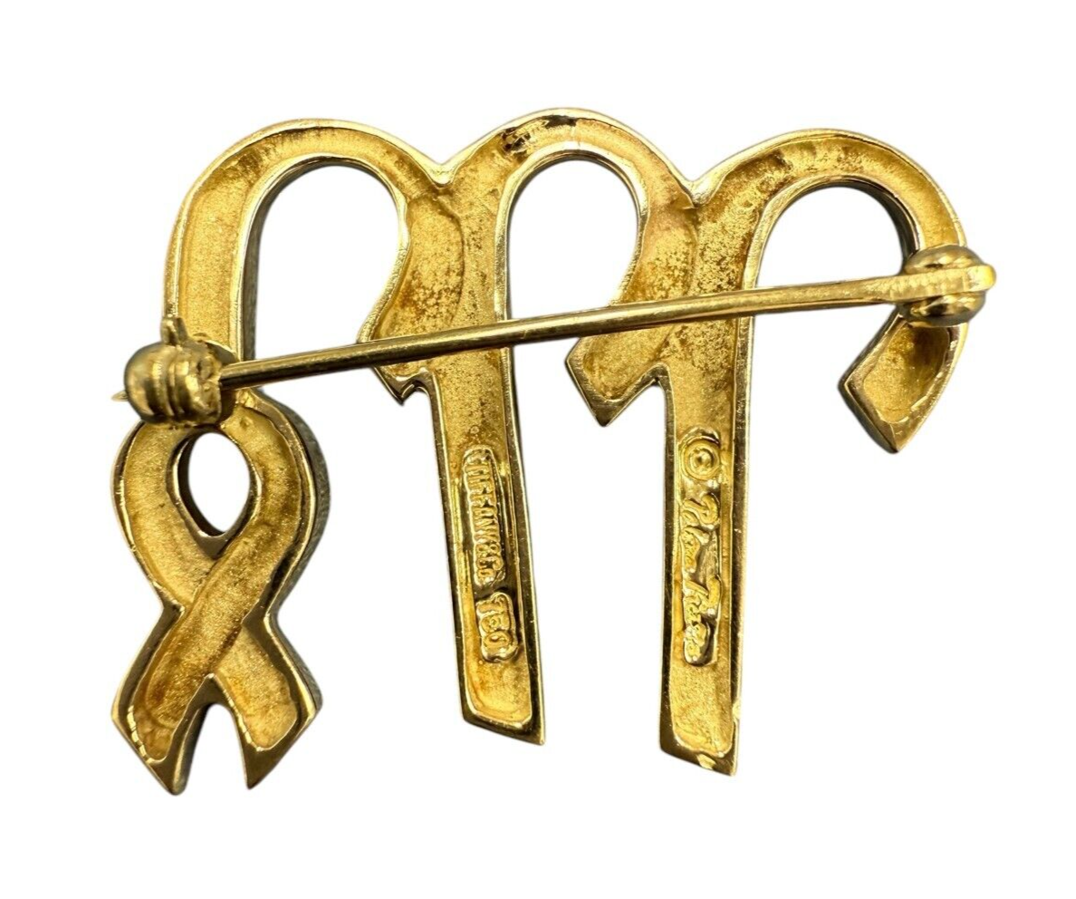 Tiffany & Co Paloma Picasso 18k Yellow Gold Zodiac Virgo Pin Brooch