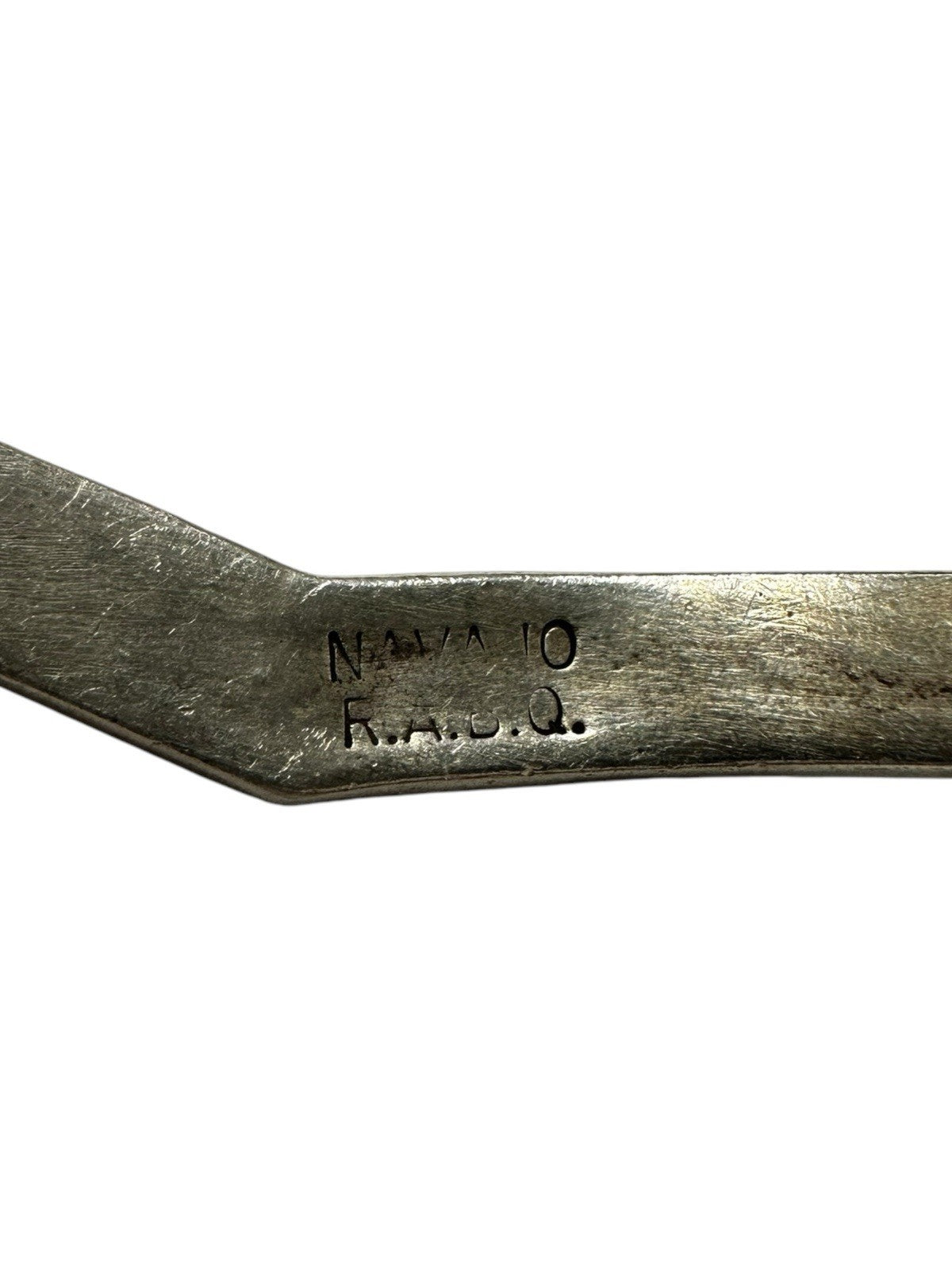 Sterling Silver R.A.B.Q Inlay Chevron Cuff Bracelet