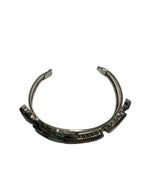Vintage Zuni Inlay Cuff Bracelet by Herman Cecellicion | Kachina Sterling Silver