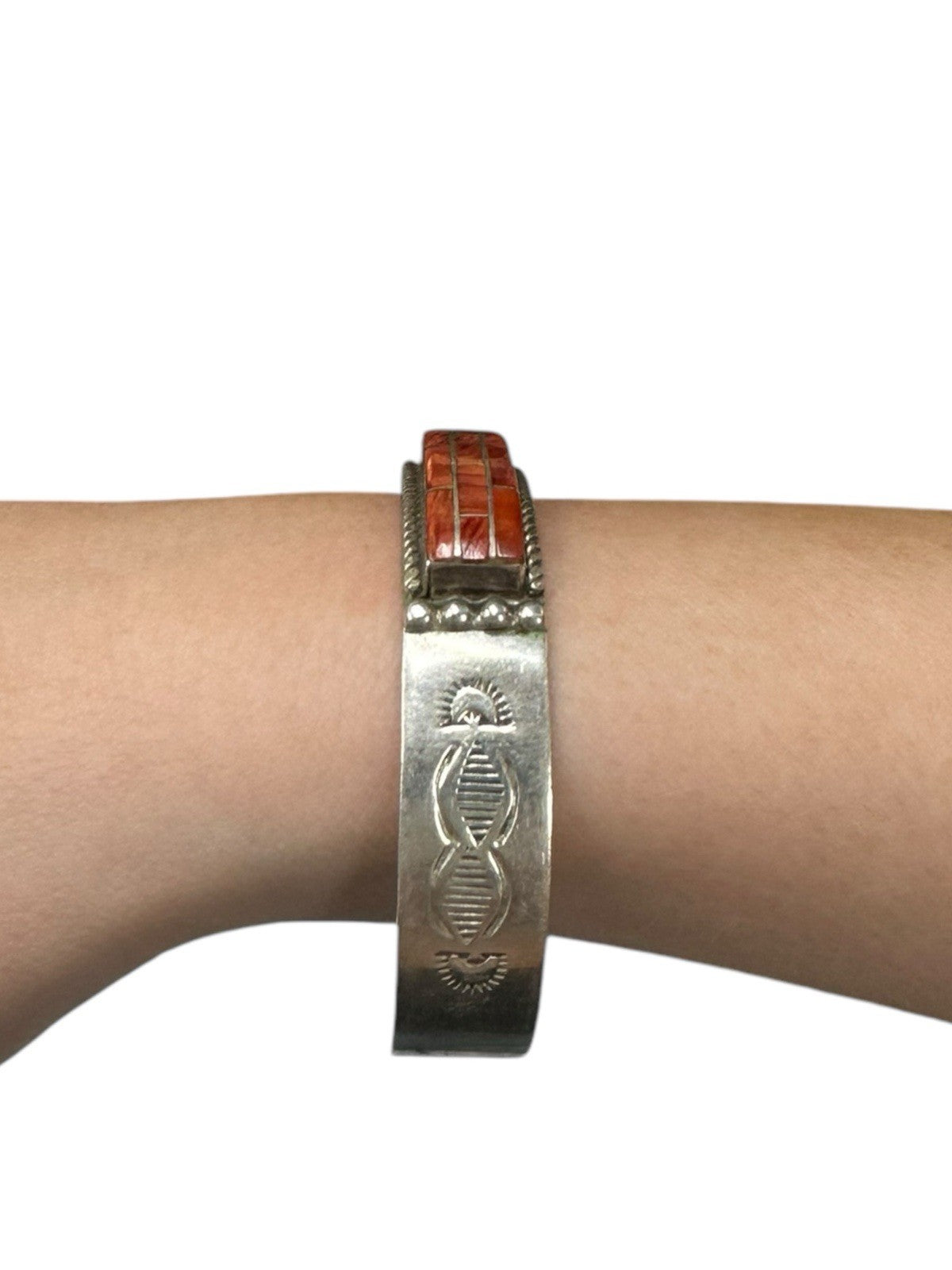 James Livingston Native American Sterling Silver Cuff Bracelet