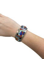 Navajo Inlay Cuff Bracelet by Tommy Jackson