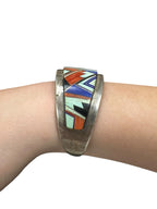 Navajo Inlay Cuff Bracelet by Tommy Jackson