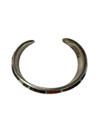 Navajo Inlay Cuff Bracelet by Tommy Jackson