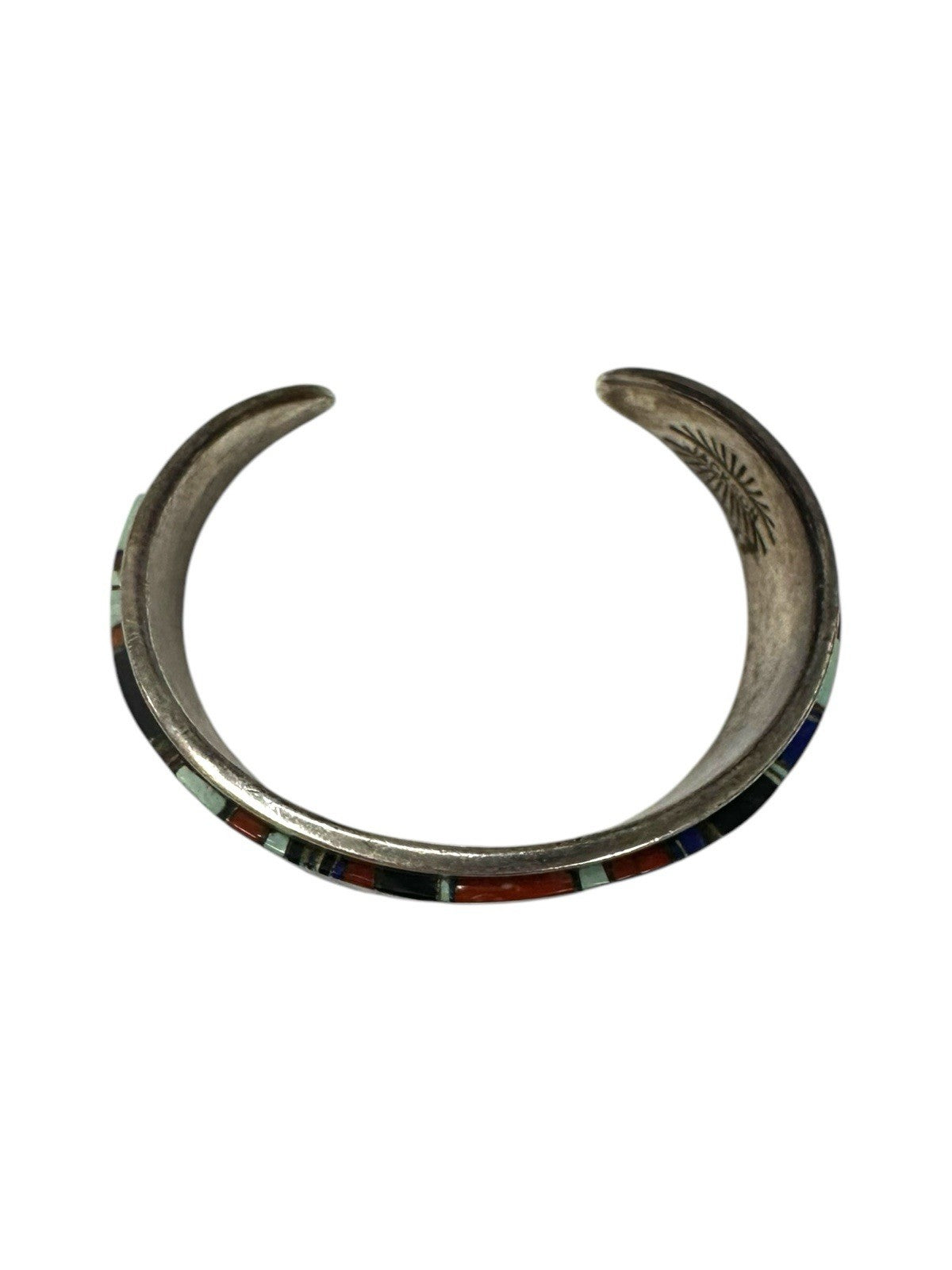 Navajo Inlay Cuff Bracelet by Tommy Jackson