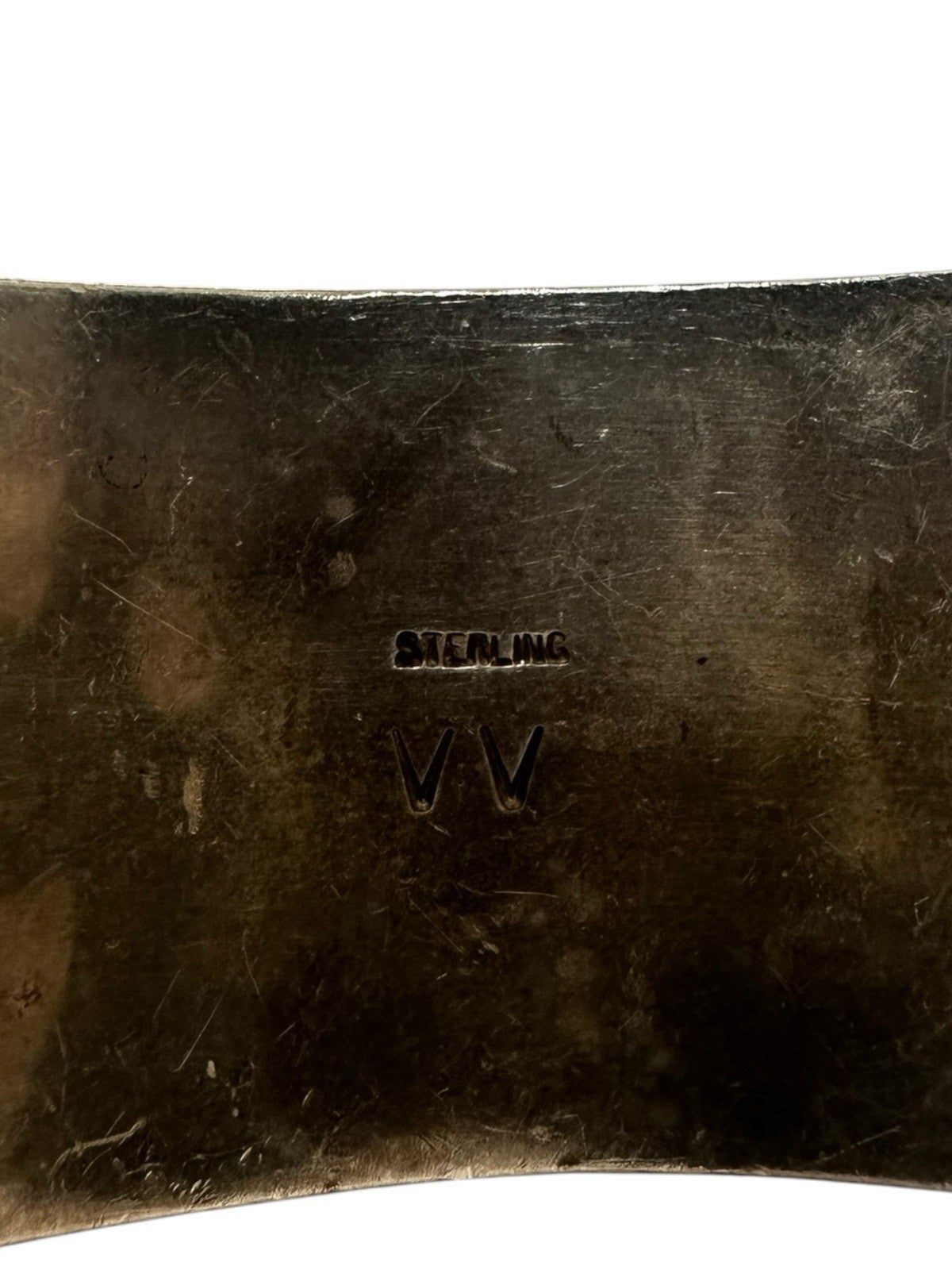 Vintage Verna Vacit Zuni Sterling Silver Inlay Cuff bracelet