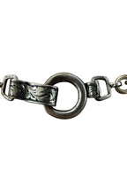 Sterling Silver Spiral Design Roman Glass Bracelet