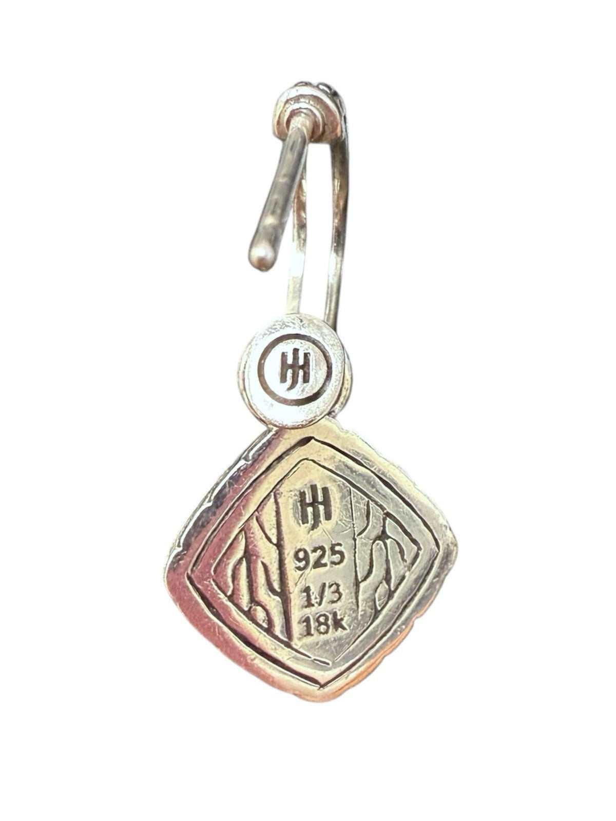 John Hardy Classic Chain Hammered Sugarloaf Drop Earring