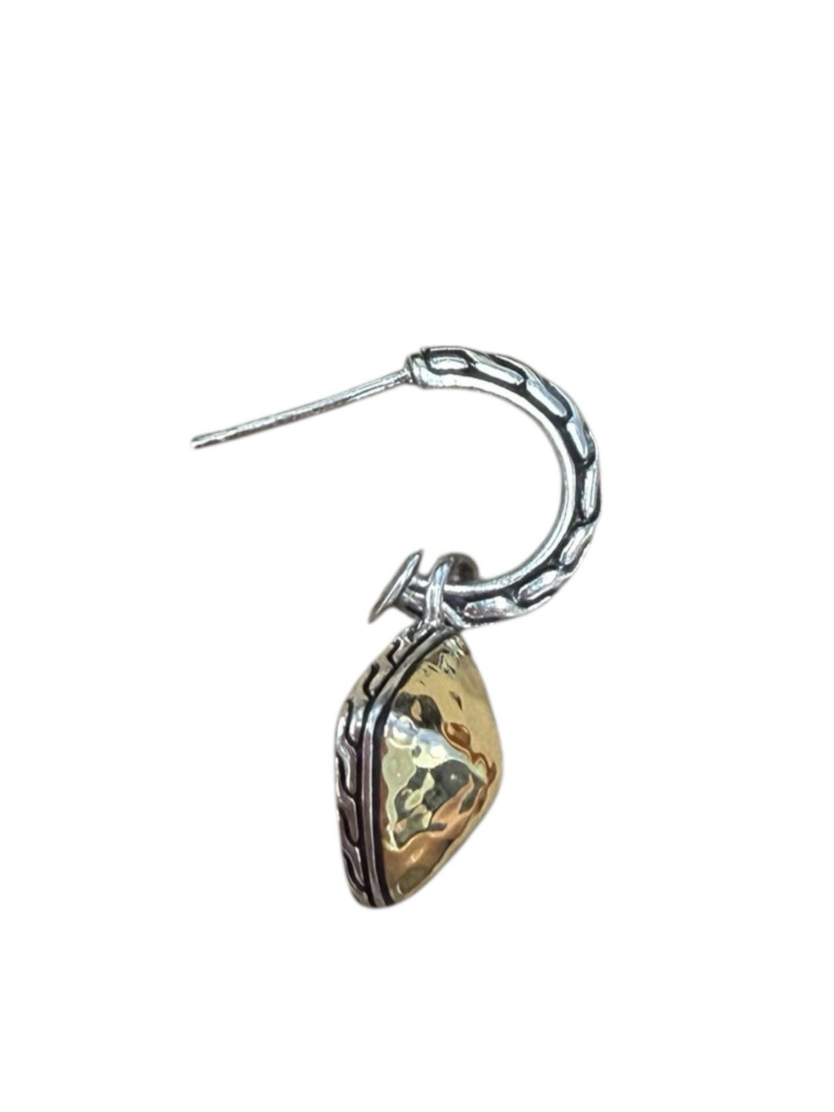 John Hardy Classic Chain Hammered Sugarloaf Drop Earring