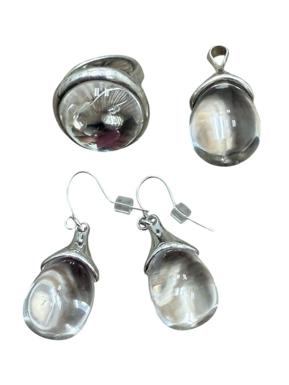 Robert Lee Morris RLM Studio 925 Rock Crystal Pools Of Light Jewelry Set