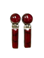 Sterling Silver Coral Earrings