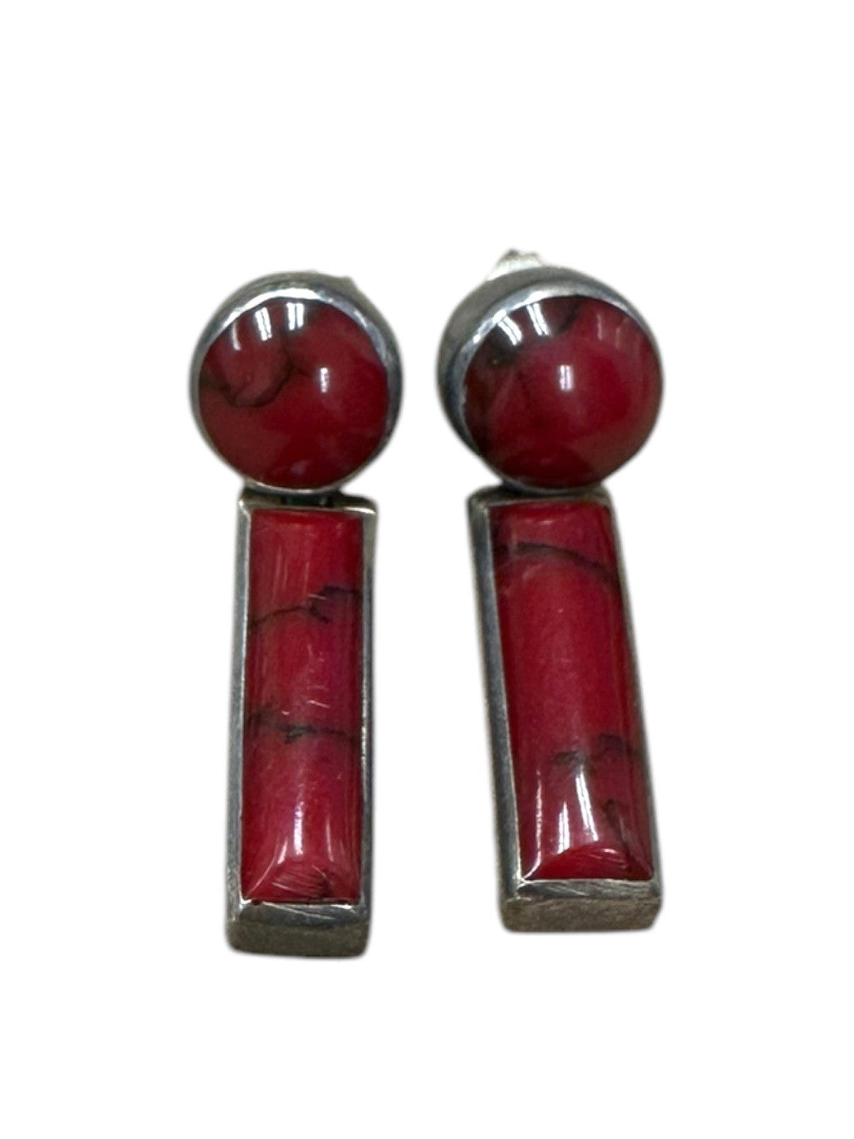 Sterling Silver Coral Earrings