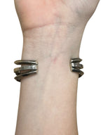 Sterling Silver Navajo Red Coral Cluster Cuff Bracelet