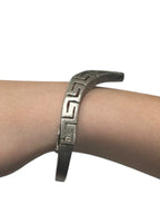 Sterling Silver Greek Key Cuff Bracelet – Signed “Mimi’s” – Mexico